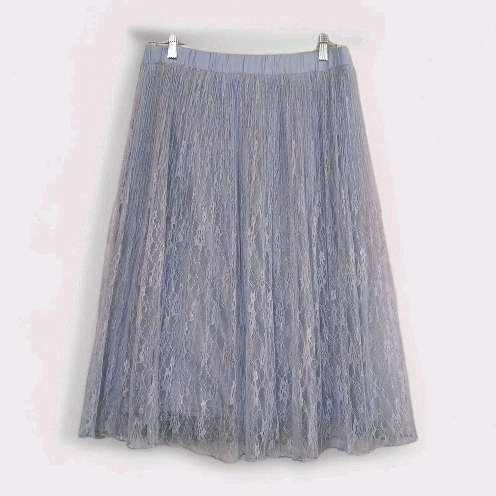 Cinderalla Blue Lace Midi Pull on Skirt Size Sm? Princess, Fairy Cosplay